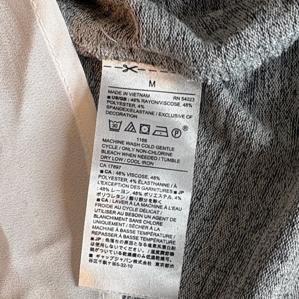 Banana Republic Heather Gray Layered Tank Top Size M - Picture 6 of 6